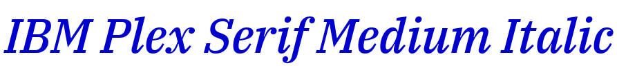 IBM Plex Serif Medium Italic fonte